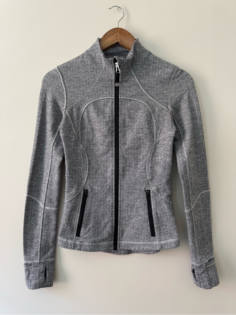 LULULEMON Define Jacket in Gray Herringbone 4